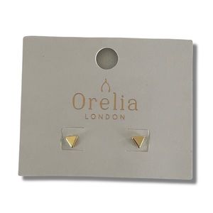 🦋 5/$25 - Gold Plated Triangle Stud Earrings by Orelia London for ASOS